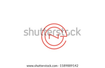 circle monogram icon logo egn,nge,gne,g,n and e Stock fotó © 