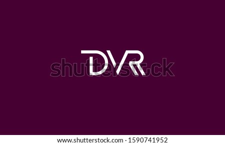 Alphabet letters monogram DVR,RVD,VRD,V,R and D