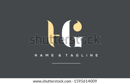 Alphabet letters monogram icon logo HG,GH,H and G