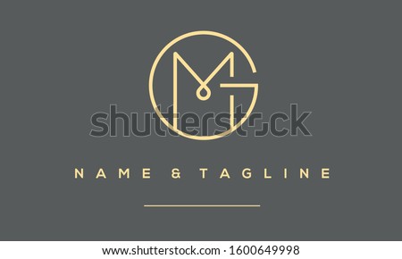 Alphabet letters monogram icon logo MG,GM,M and G Stok fotoğraf © 