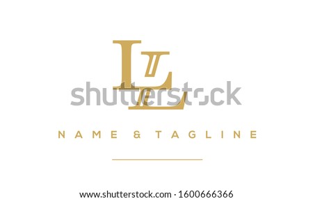 Alphabet letter monogram icon logo LL Stock fotó © 