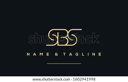 Alphabet letter icon logo SBS, BSS and SSB