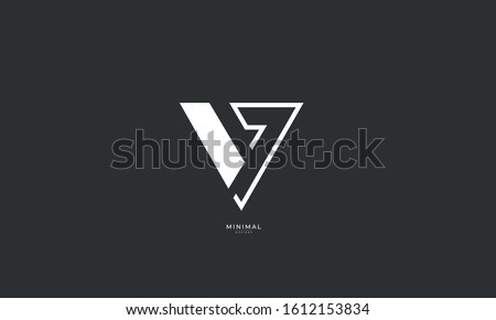 Alphabet letters icon logo V