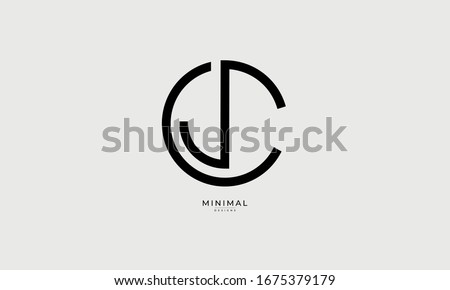 alphabet letter icon logo CJ