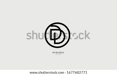 alphabet letters icon logo DD  