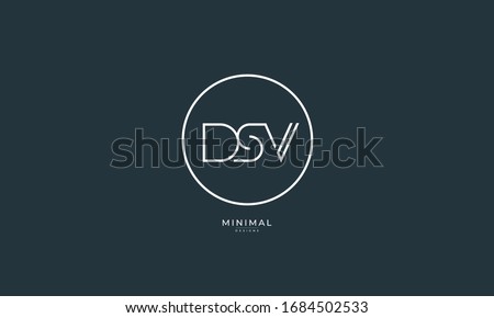 Alphabet letter icon logo DSV