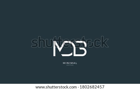 Alphabet letter icon logo MDB