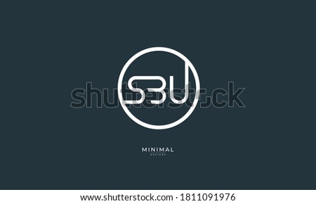 Alphabet letter icon logo SBU