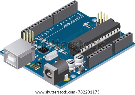 DIY Micro-controller Electronic Board Isometric View