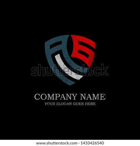 Initial AG letter logo Inspiration, vintage or rustic shield logo design template
