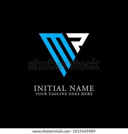 MR triangle logo designs, MR initial logo inspiration idea Imagine de stoc © 