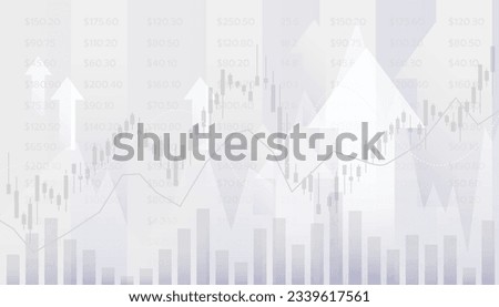 financial data graph chart , abstract financial chart with trend line graph and candle stick in stock market. 