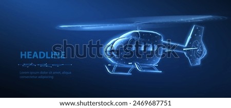 Helicopter Flying. Chopper silhouette, Aviation technology, Plane maintenance, Helicopter hover, Aviation flight school, Air transport innovation, Advanced Avionics, Autonomous Systems concept