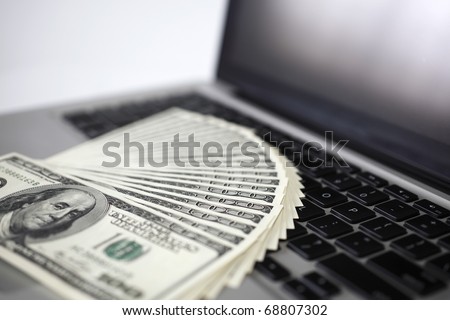 Computer keyboard and money