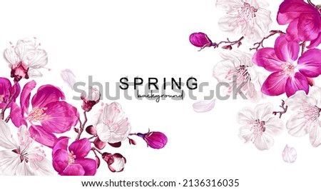 Similar – Image, Stock Photo Flowers of plum tree, also known as Prunus cerasifera Pissardii, in early spring