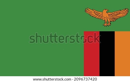 Flag of Zambia vector format eps