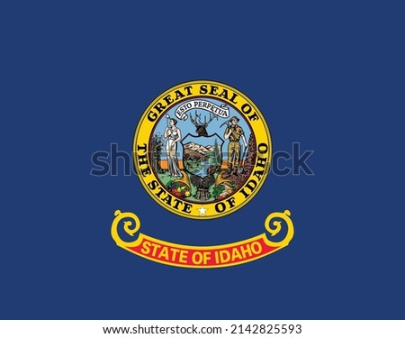 Flag of Idaho. State of Idaho USA. United States. United States of America US.