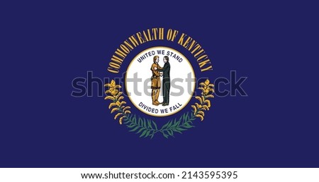 Flag of Kentucky. State of Kentucky USA. United States. United States of America US.