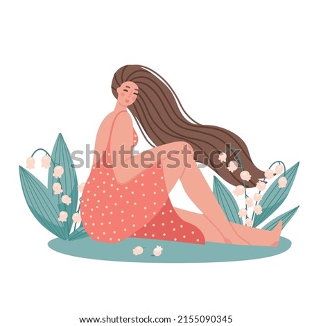 Image, Stock Photo Lilly portrait Long-haired