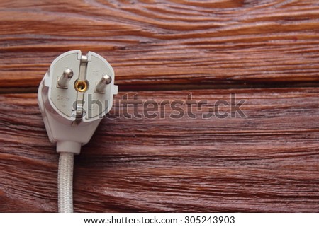 plug on the power cord white