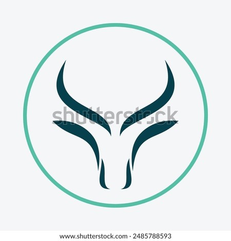 Taurus friendly trendy icon attractive abstract vector illustration artwork design