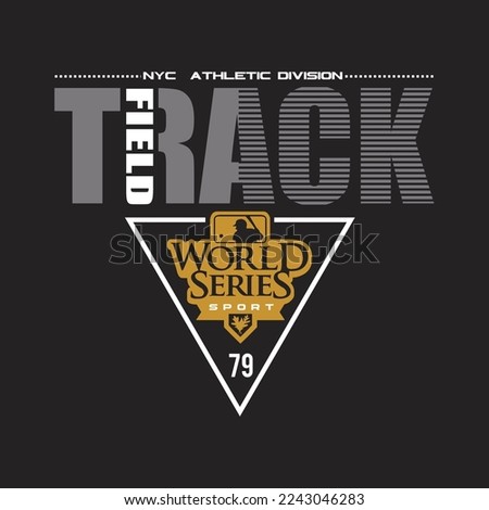 track and field design typography vector illustration for print
