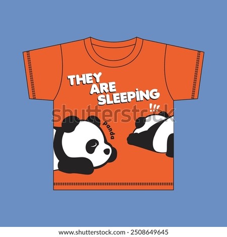 the big pandas design cartoon vector illustration for print