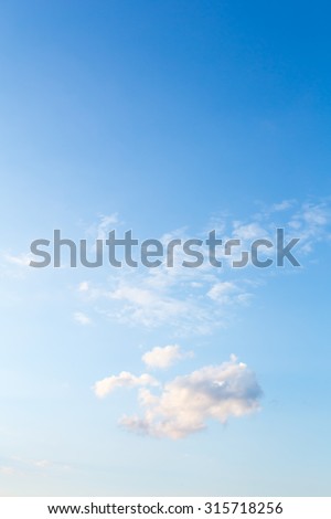 White figure in the blue sky