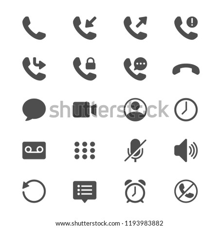 Telephone glyph icons