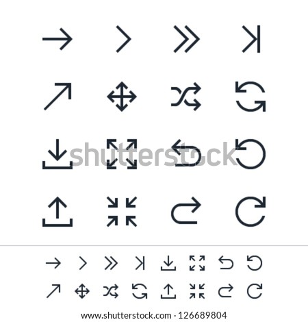 Arrow symbol icons