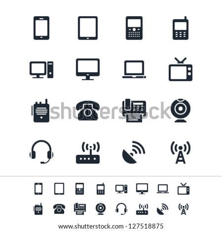 Communication device icons