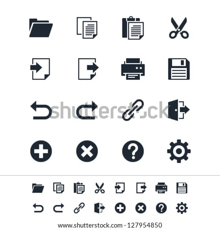 Application toolbar icons