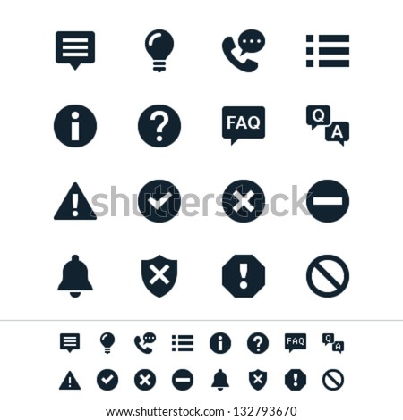 Information and notification icons