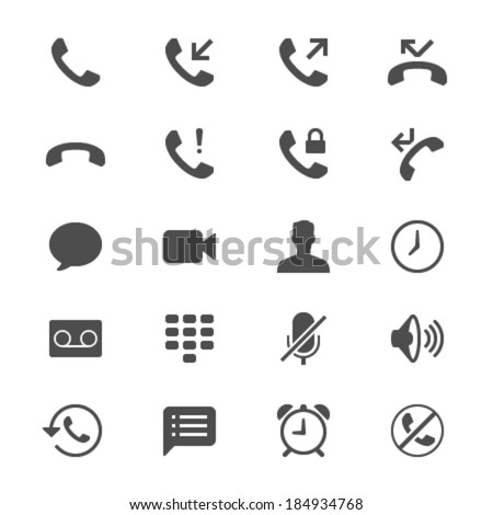 Telephone flat icons