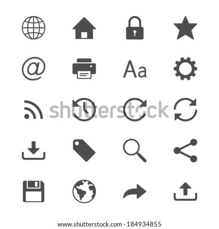 Web flat icons