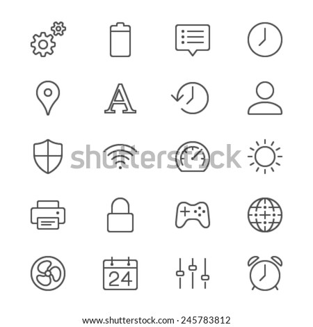 Setting thin icons