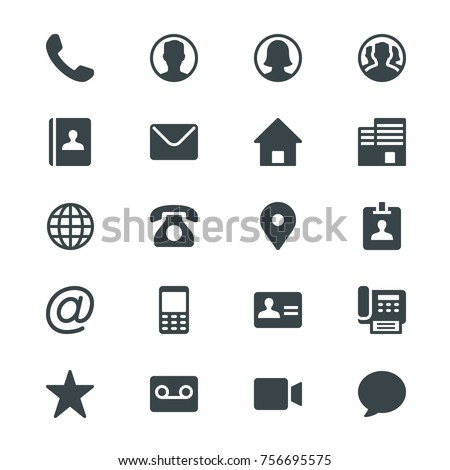 Contact glyph icons