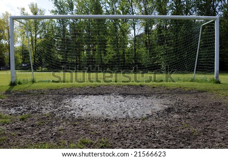 Soccer goalpost, Football goal and pitch