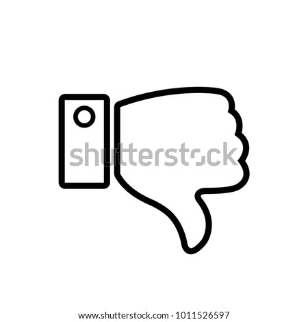 thumb up and down icon vector line art