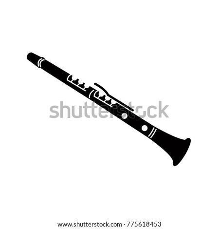 clarinet icon black and white