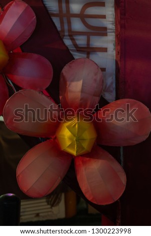 Chinatown, Singapore - January 2019: Decoration flower for Chinese New Year Stock fotó © 