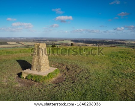 Similar – Image, Stock Photo Beacon on hill near sea at sunset