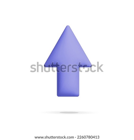 3d vector purple  cursor, computer mouse, ui, pointer icon design. Cartoon render pointing up arrow for web navigation element isolated on white background.