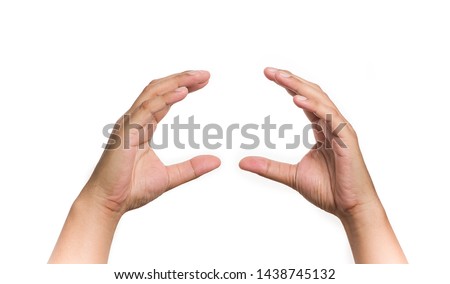 Similar – Image, Stock Photo Hands holding a cheeseburger with lettuce and tomato