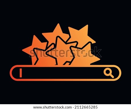 Search bar image in star style. Soaring stars above the search bar. Designing your website or application. Vector.