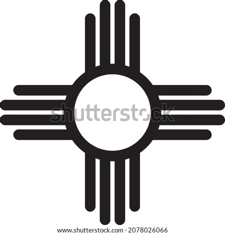 new Mexico flag illustration vector graphic for t-shirt