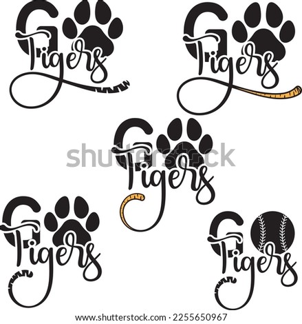 Game Day, Go Tigers on white background