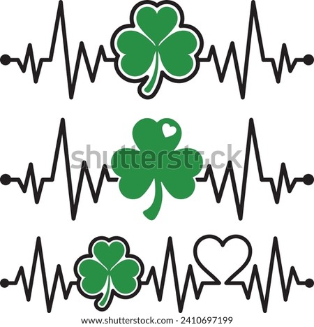 Shamrock Heartbeat. St. Patrick's Day