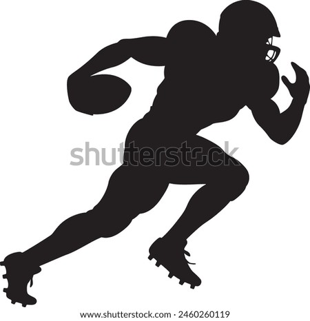 American football player silhouette illustration