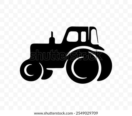 Tractor, transport and agricultural machinery, graphic design. Transportation, agribusiness, machinery and vehicle, vector design and illustration